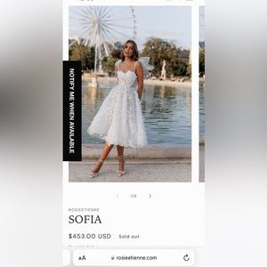 Rosie etienne Sofia dress brand new with packaging, unworn size US 8/ UK12